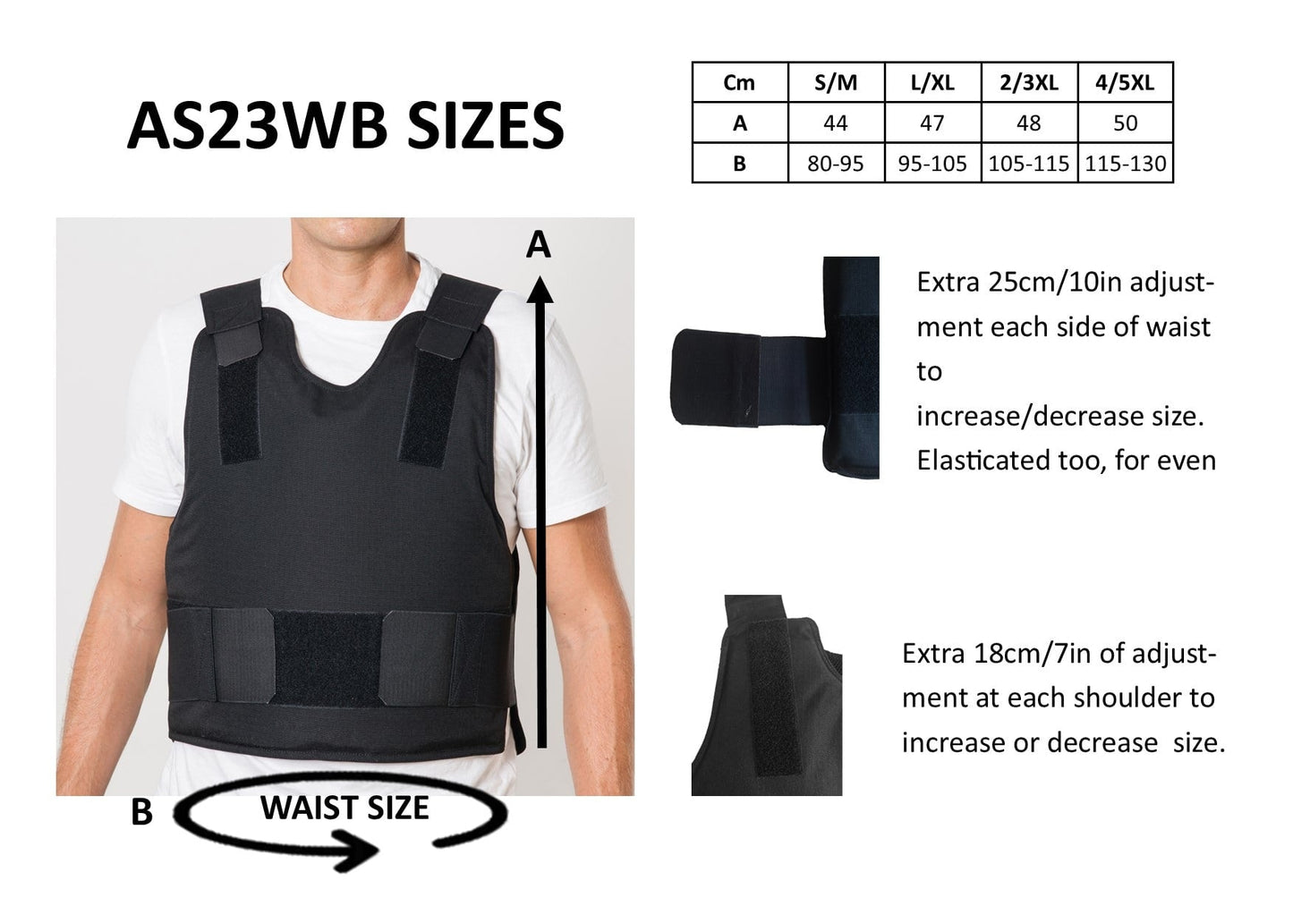 AS23WB-10 - "Swiftsure" Series Aramid Soft Concealable Covert Stab Vest