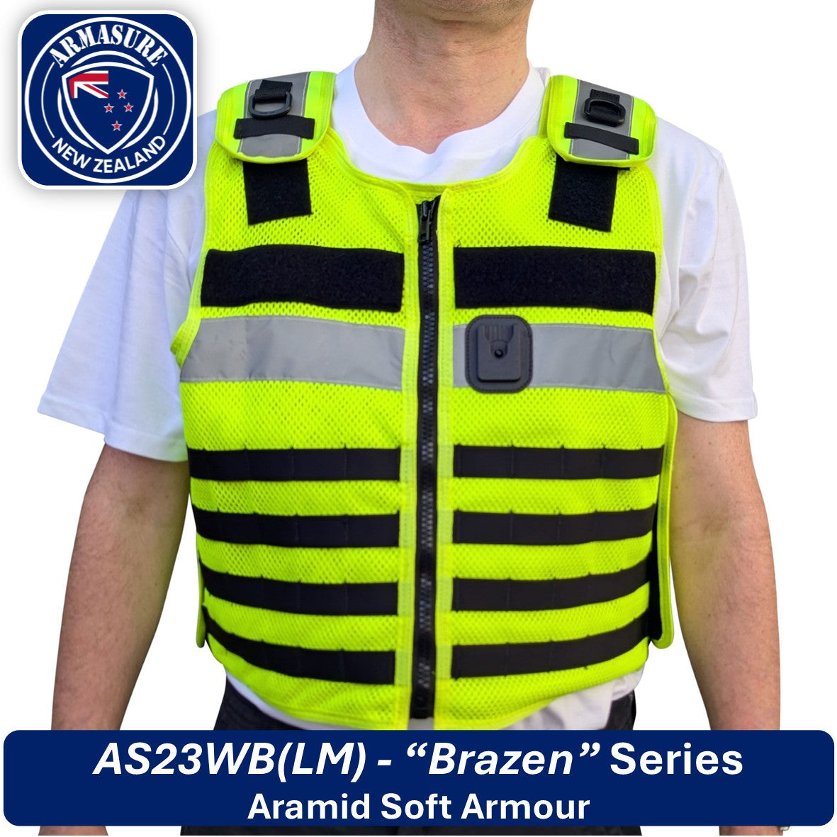AS23(LM) - "Brazen" Series Aramid Soft High Vis Stabproof Vest