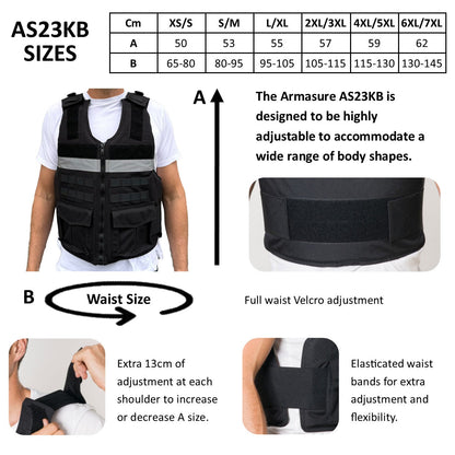 AS23KB - "Bastion" Series Forged Flex Armour Security Stab Proof Vest