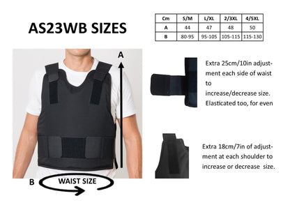 AS23WB-10 - "Swiftsure" Series Aramid Soft Concealable Covert Stab Vest